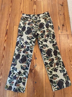 Vintage 70s 80s Walls Duck Canvas Hunting Pants Camo Frog Field 34 Short - Image 1 of 4