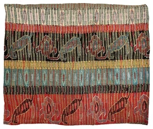 19th Century Indian Paisley-design Wool Pillowcase (2 available) - Picture 1 of 4