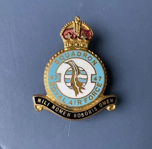 Vintage Royal Air Force RAF Squadron 24 Pin Badge By Miller Kings Crown WW2 - Picture 1 of 6