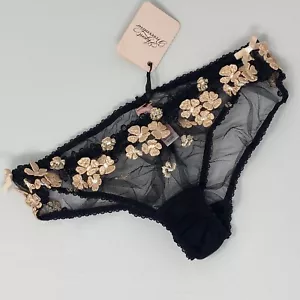Agent Provocateur Bethanie Black Peach Brief AP2 Small - Picture 1 of 11