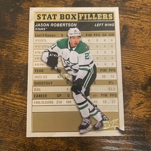 2023-24 Upper Deck Series 1 Jason Robertson Stat Box Fillers GOLD #SB-23