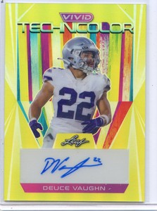 2023 Leaf Vivid Deuce Vaugn Technocolor Rookie Auto 5/10