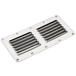 Marine Stainless Steel Stamped Louvered Vent Rectangular Size 4-1/2" x 9" - Picture 1 of 2