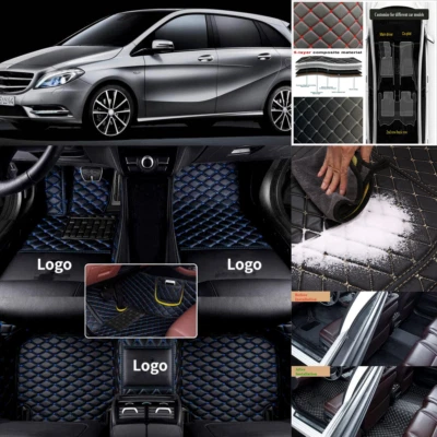 For Mercedes-Benz B-Class Waterproof Luxury Carpets Car Floor Mats FloorLiners - Image 1 of 4