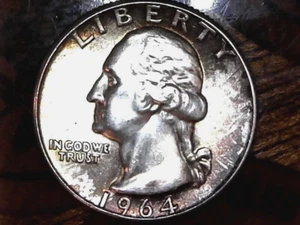 P Washington 1964 cuarto de alta calidad con tonificación 90% plata 02 - Imagen 1 de 2
