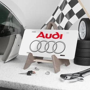 Compatible con Audi, matrícula de tocador delantero blanco, deportes de motor de alto rendimiento - Imagen 1 de 5
