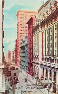 Postal OH Cincinnati Ohio-4th Street mirando hacia el este 1908-antigua vintage (D8) - Imagen 1 de 4