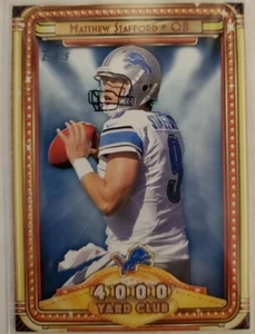 Tarjeta de fútbol americano Matthew Stafford 2013 Topps 4000 yardas con inserción de club #2 Rams Lions - Imagen 1 de 1