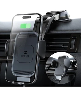 Wireless Car Charger, 15w Fast Charging Auto Clamping Car Phone Mount, Cell Pho - Photo 1 sur 8