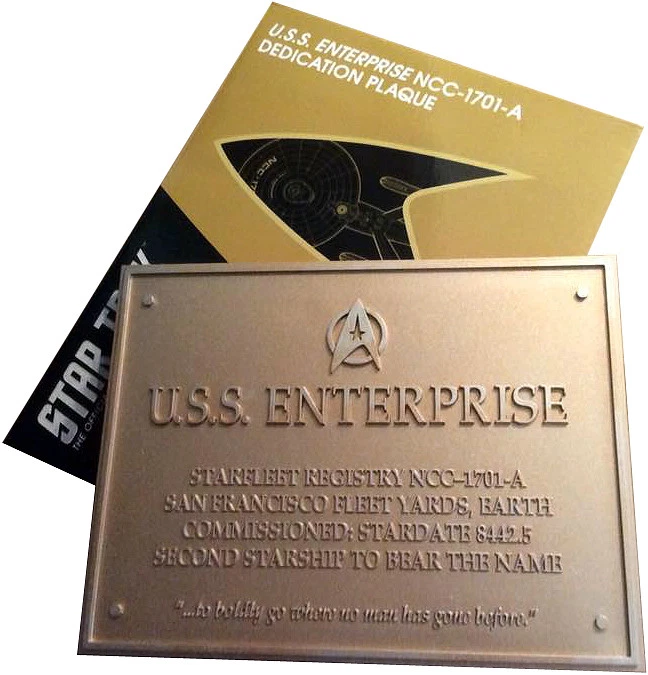 U.S.S. Enterprise NCC-1701-A Star Trek Plakette Eaglemoss Replica Neu