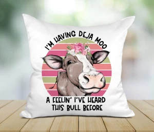 Cow Cushion Cover Throw Pillow Satin - Picture 1 of 8