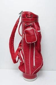 Vtg Ron Miller Pro Model Red White Golf Cart Bag 3 Way Mint USA - Picture 1 of 10
