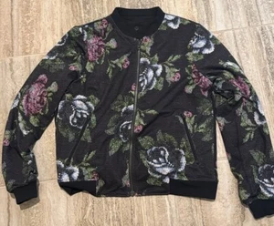 Chaqueta Bomber Reversible LULULEMON Negra Floral - Imagen 1 de 13
