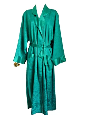 Bata Victoria's Secret S M Verde Esmeralda Envoltura Cinturón Tejido Paisley ETIQUETA DORADA Foto 1 de 4