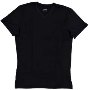 Cuts Clothing Men's Split Hem V-Neck 4 Way Stretch Tee T-Shirt - Picture 1 of 3