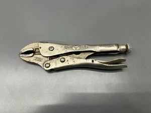 (L) VINTAGE PETERSEN DEWITT SCHRAUBSTOCKGRIFF 7 WR 7 ZOLL GEBOGENE BACKE VERRIEGELUNGSZANGE - USA - Bild 1 von 4