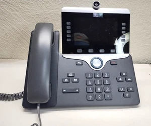 Cisco CP-8845-K9 Color Display IP Phone with Handset, Cord, Camera & Stand - Photo 1/5