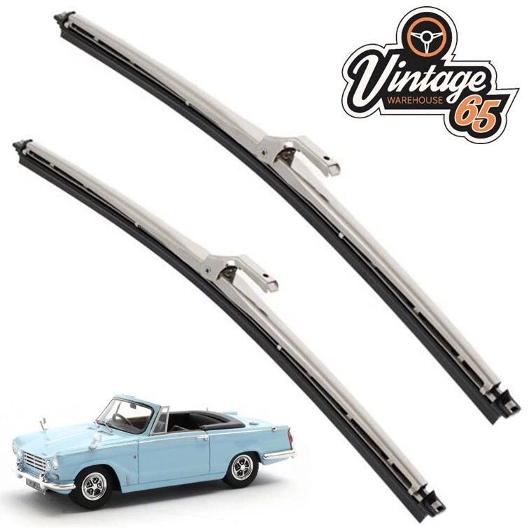 Par de cuchillas limpiadoras de acero inoxidable Triumph Herald Vitesse de 11" 6 mm ajuste de empuje GWB223 Foto 1 de 1