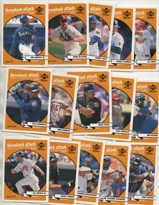 1999 UPPER DECK RETRO - THROWBACK ATTACK SET ( 15 ) GRIFFEY / THOMAS / RIPKEN / - Picture 1 of 1