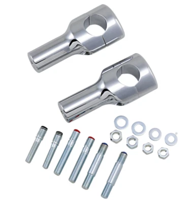 Drag Specialties - 0602-0468 - 1-1/2 pulgada Elevador Big Buffalo, 4 pulgadas Alto - Cromo Foto 1 de 2