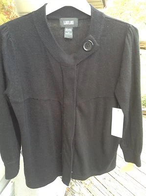 LOU LOU, SUÉTER NEGRO con 5 botones, pequeño NUEVO con etiquetas, precio de venta sugerido por el fabricante 69,00 Foto 1 de 4