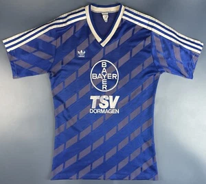 BAYER 04 LEVERKUSEN 80ER JAHRE AUSWÄRTS FUSSBALLTRIKOT #8 TRIKOT ADIDAS GRÖSSE L ERWACHSENE - Bild 1 von 10