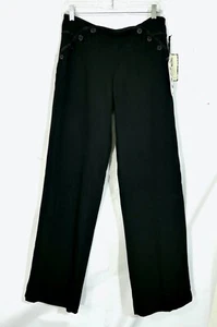 NWT 2007 Alice Temperley Size 9 Black High Waist Sailor Pant - Picture 1 of 6