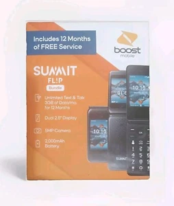 Boost Mobile Summit Flip 2.8" 5MP, Prepaid Phone with 12 Months of Service🆕 - Picture 1 of 5