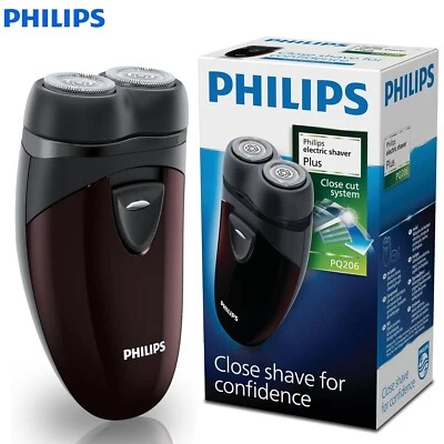 Philips Men's Electric Travel Shaver Twin Rotary Heads Cordless Battery PQ206/18 - Image 1 of 4
