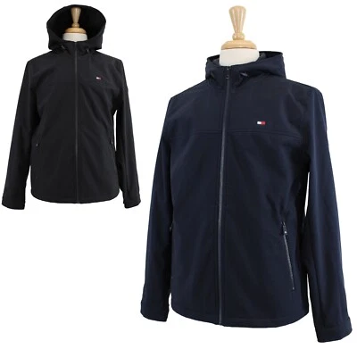 Tommy Hilfiger Men's Hooded Jacket Water Resistant, Light Soft Shell MSRP $195 - Image 1 of 4