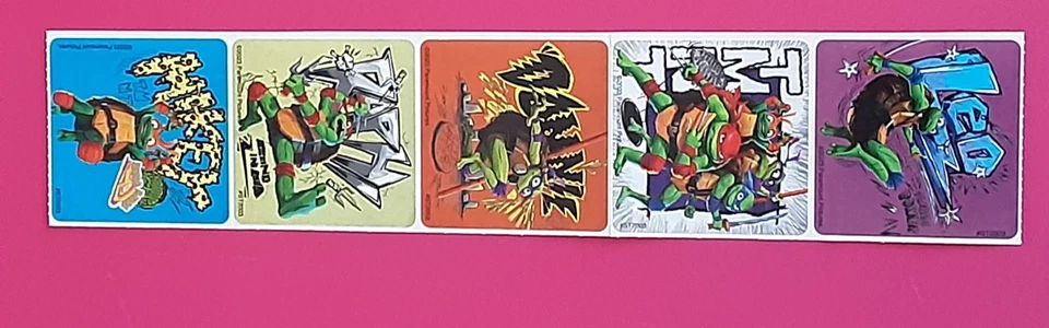 5 Teenage Mutant Ninja Turtles TMNT Stickers, 2.5" x 2.5" each, Party Favors - Image 1 of 1