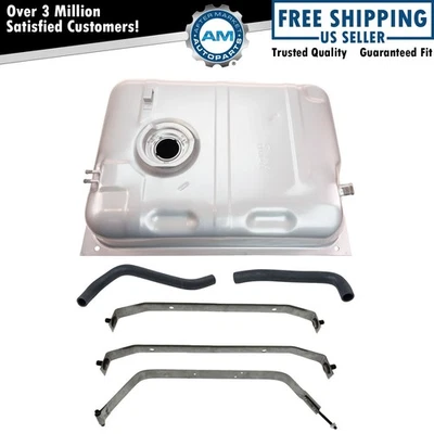 Tanque de combustible con mangueras de ventilación de llenado y kit de correas de 15 galones para Jeep CJ5 CJ7 Foto 1 de 4