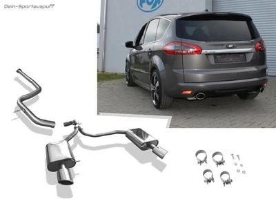Impianto Di Scarico Fox Duplex Ab Kat Ford S-MAX 2.0L Ogni 115x85Mm Ovale - Immagine 1 di 4