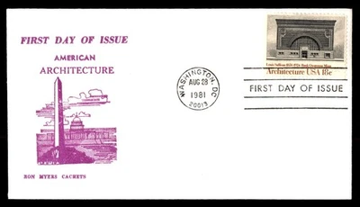 Mayfairstamps US FDC 1981 Washington D.C. American architecture Ron Myers First - Image 1 of 2