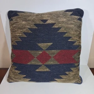 Southwestern Azteken Kelim Wandteppich Überwurf Kissen 16" Quadrat - Bild 1 von 4