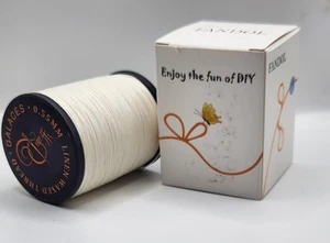 FANDOL 100% Natural Linen Thread Waxed Thread for Bookbingding, Leather Sewing, - Picture 1 of 3