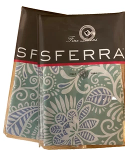 SFERRA 2180~Ressa~1 Euro SHAM AND 1 King SHAM~Aqua Cornflower~Percale~NWT~ - Picture 1 of 9