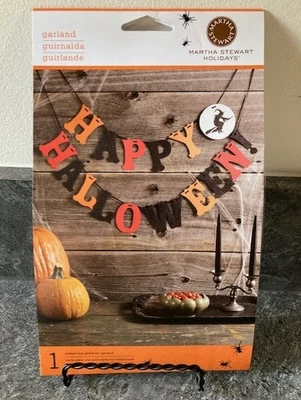 Martha Stewart 2009 Feliz Halloween Guirnalda Banner NUEVO Foto 1 de 2