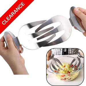 Salatbesteck Edelstahl Salat Hände Servierhände Salatgabeln Krallen Ser... - Bild 1 von 5