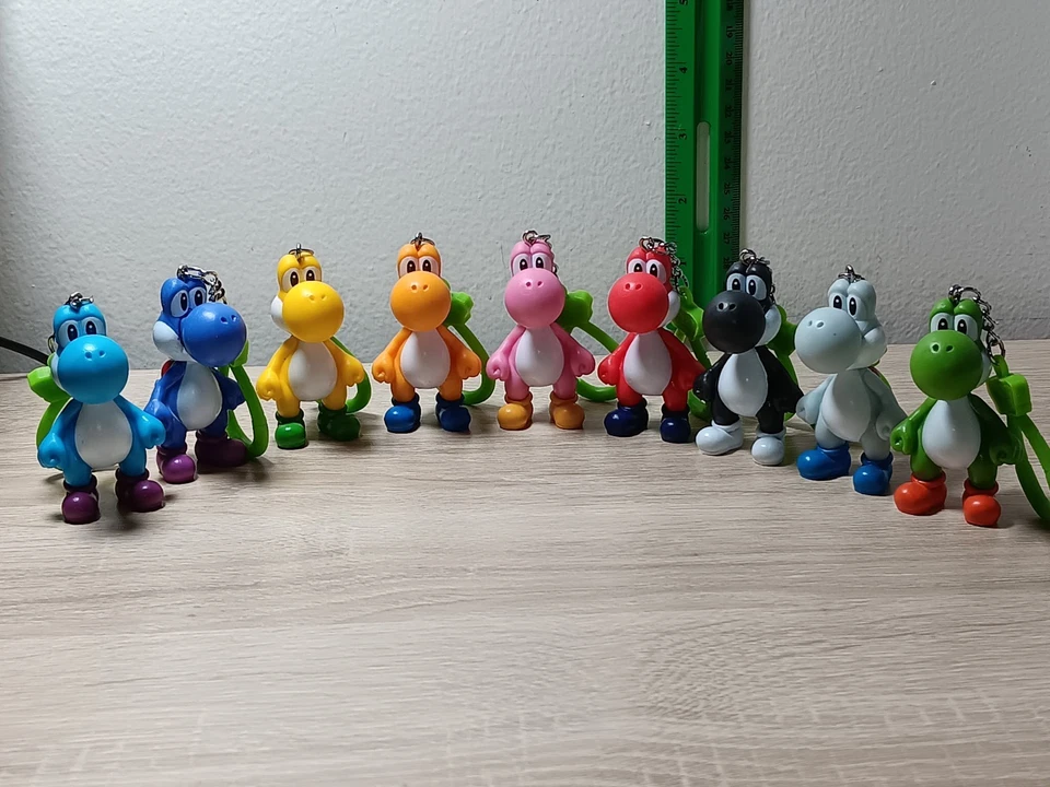 *FREE SHIP* ALL 9 YOSHI BackPack Buddies Clip Super Mario White Orange Pink Red - Image 1 of 4