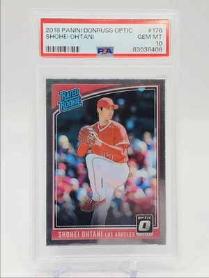 SHOHEI OHTANI 2018 DONRUSS OPTIC RATED ROOKIE LOS ANGELES RC PSA 10 Q1496 - Image 1 of 2