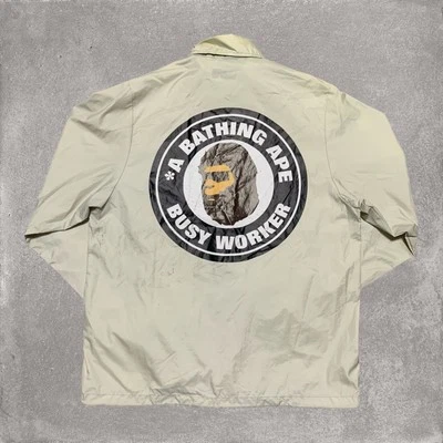 Bape XS Coach Jacket Nylon A Bathing Ape Busy Works Vintage 90s 1999 - Image 1 of 4