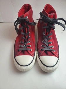Zapatos altos Converse All Star Chuck Taylor para mujer talla 10 gráficos rojos - Imagen 1 de 13