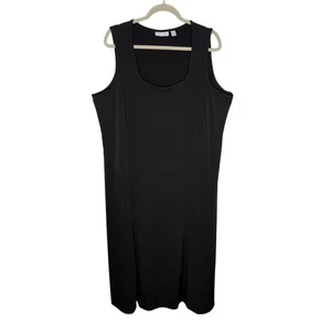 Susan Graver Women's Sleeveless Tank Style Little Black Dress Women's Size 2X - Picture 1 of 6