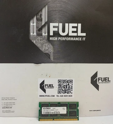 Elpida  2GB  DDR3  SODIMM ram memory module   PC3-8500  -  EBJ21UE8BASA-AE-E - Image 1 of 2