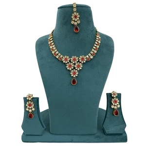 Conjunto de collar indio con pendientes y tika de Maan para mujer - Imagen 1 de 5