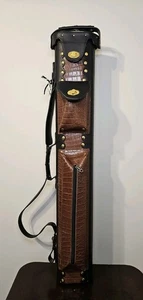 Estuche para tacos de billar vaquero 2x4 2 culatas 4 ejes accesorios bolsillos marrón - Imagen 1 de 18