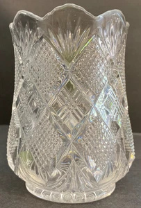 Duncan & Miller getäfelte Diamant geviertelte Block Kristall kleine Vase - Bild 1 von 7