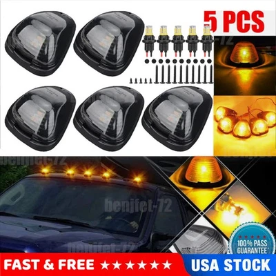 5 luces LED de humo para techo de cabina marcador ámbar para Ford F-250 F-350 F450 Super Duty Foto 1 de 4