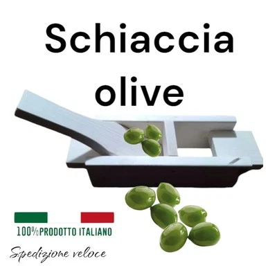 SUPER OFFERTA-  SCHIACCIA  OLIVE ARTIGIANALE IN LEGNO,FACILE,UTILE, VELOCE . - Immagine 1 di 4